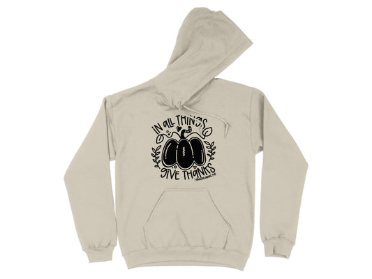 Autumn Hoodie with Give Thanks Pumpkin Design