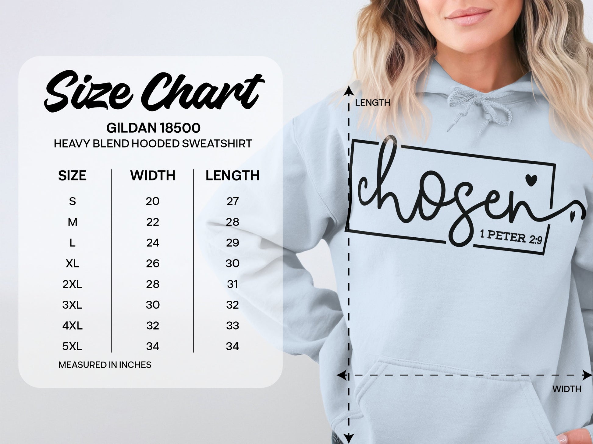 Chosen 1 Peter 2:9 Heavy Blend Hooded Sweatshirt product