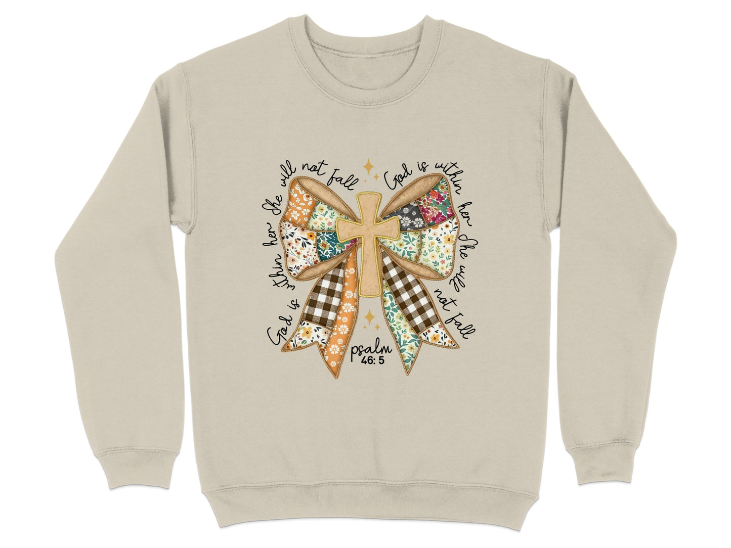 God is within her she will not fall sweatshirt