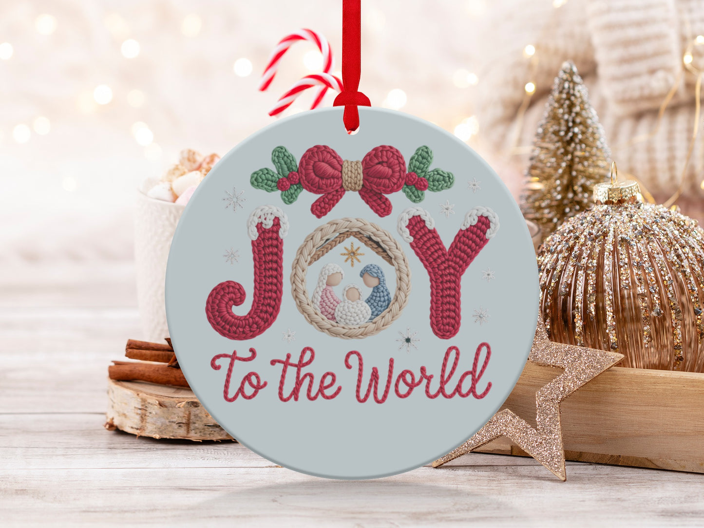 Joy to the World Christmas Ornament Decoration