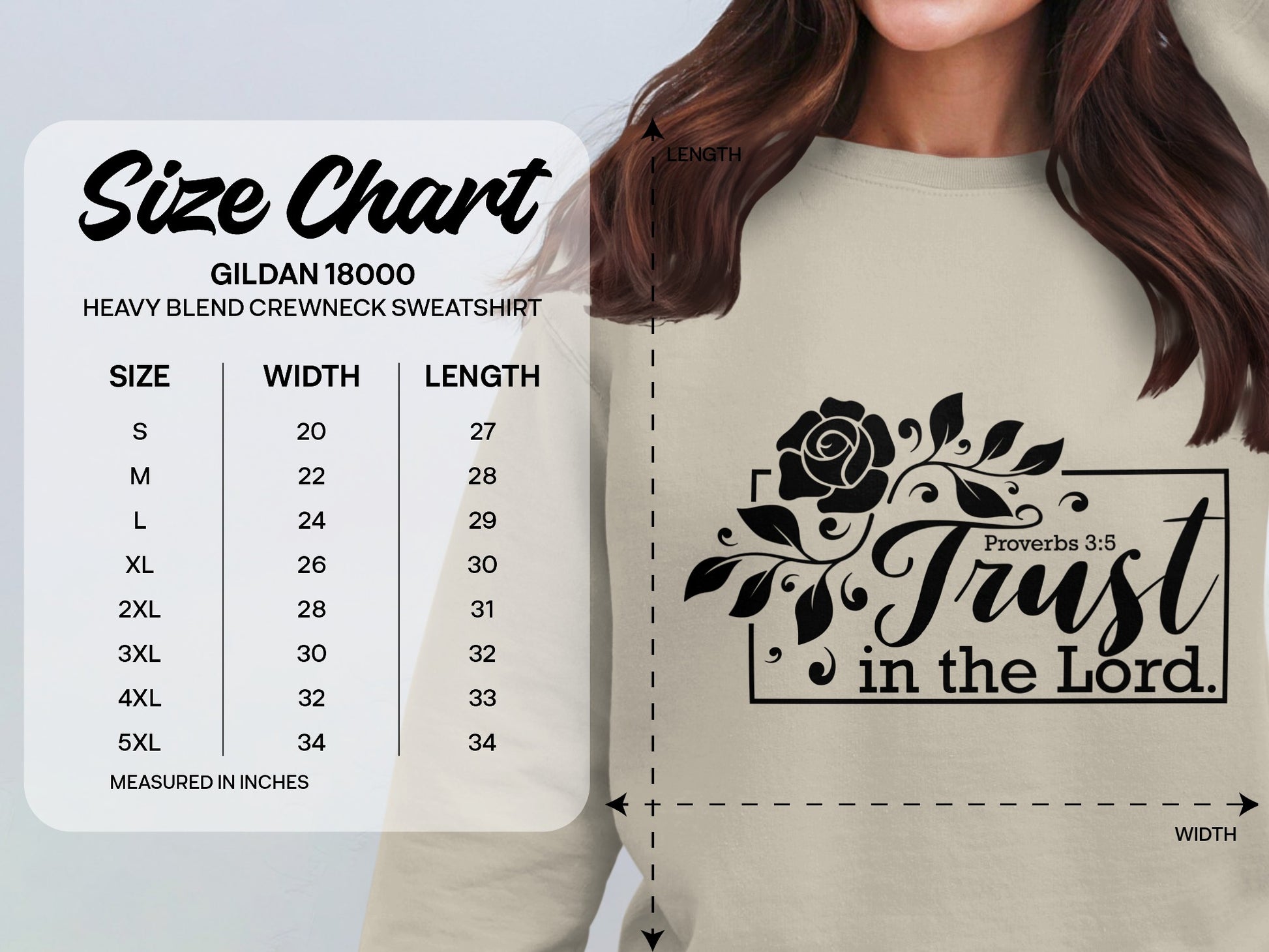 Proverbs 3:5 Trust in the Lord Heavy Blend Sweatshirt