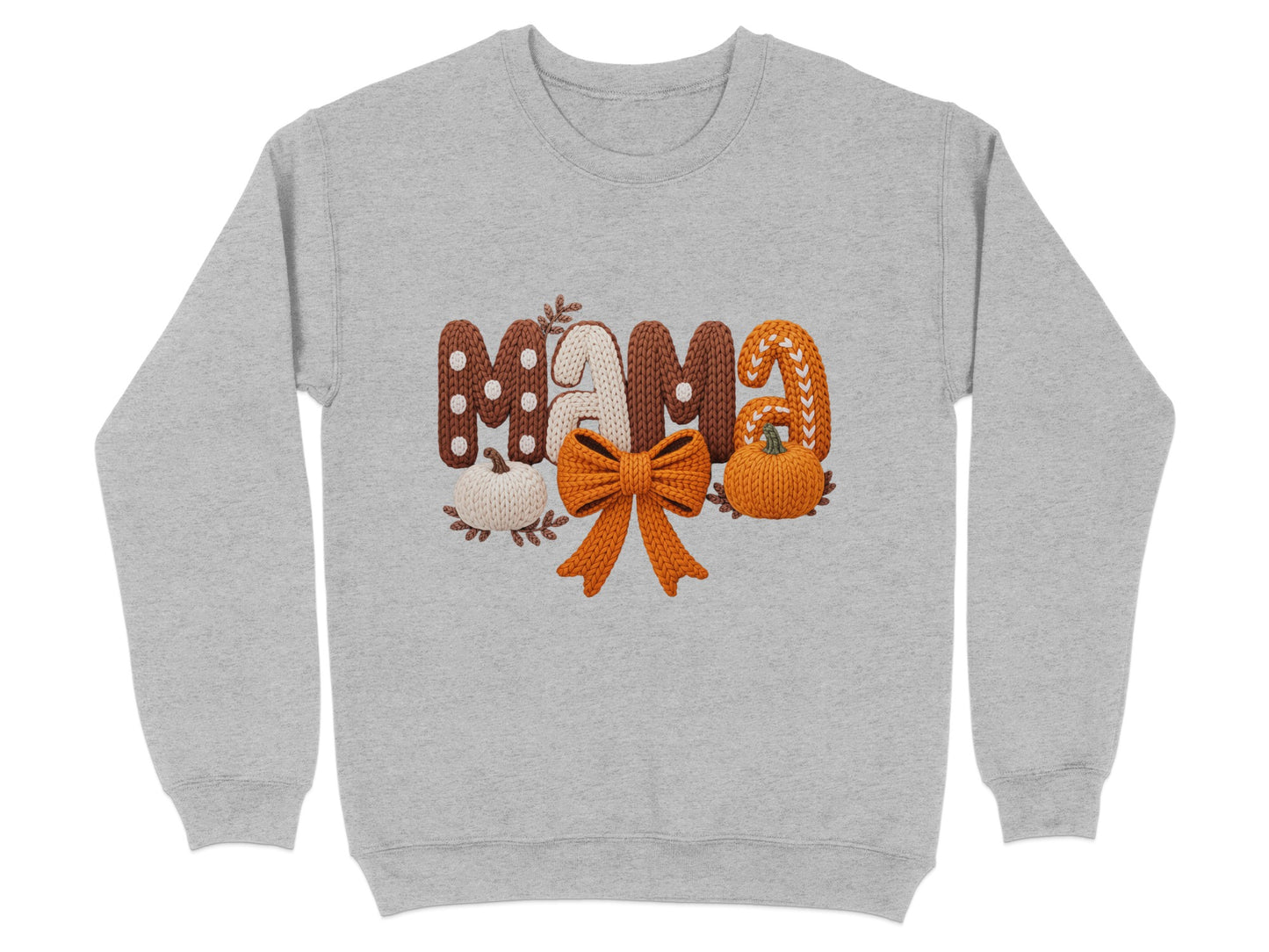 Fall Themed Mama Bow and Pumpkin Sweater