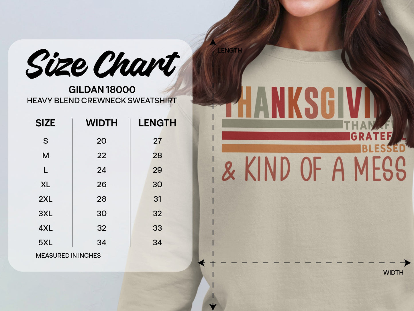 Thanksgiving Grateful Blessed & Kind of a Mess sweatshirt