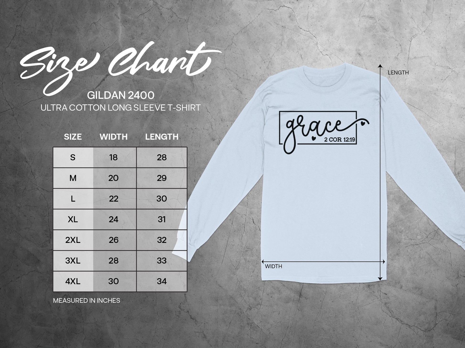 Grace 2 Cor 12:9 Quote Long Sleeve T-Shirt product