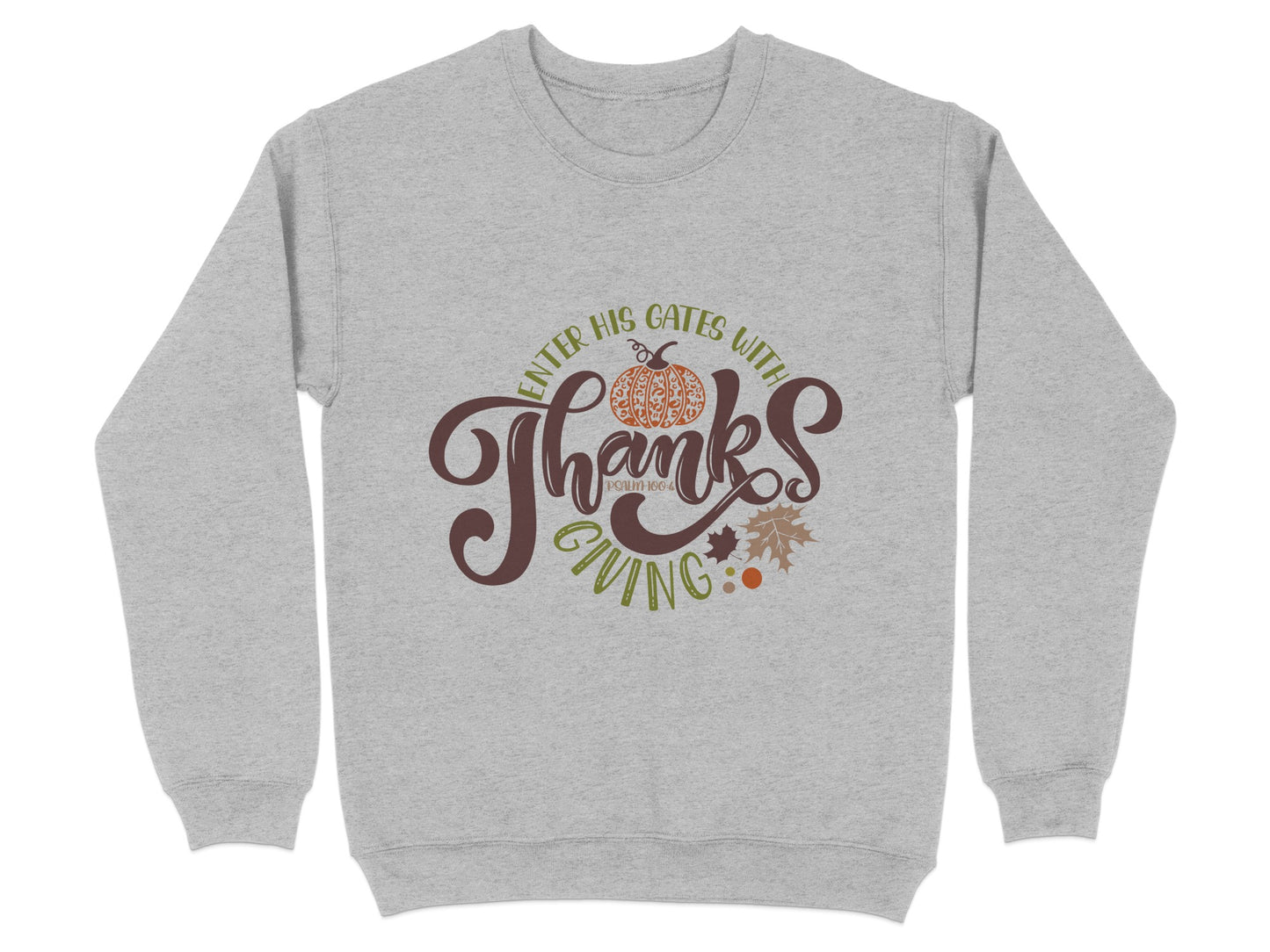 Thanksgiving Celebratory Sweater with Pumpkin Design