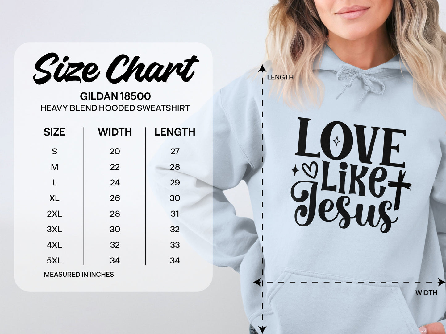 Love Like Jesus Graphic Hooded Sweatshirt product type