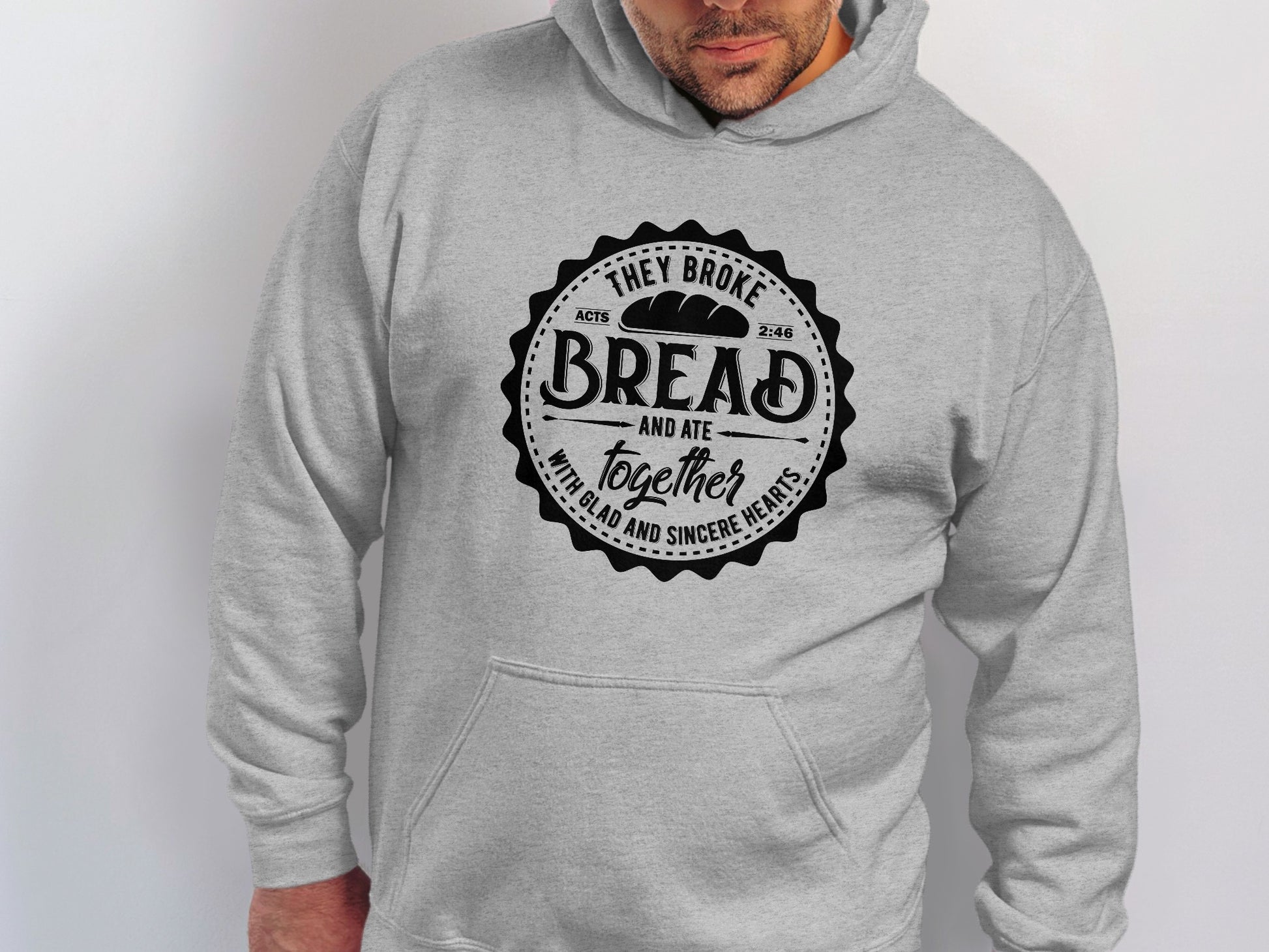 They Broke Bread and Ate Together Design Hoodie