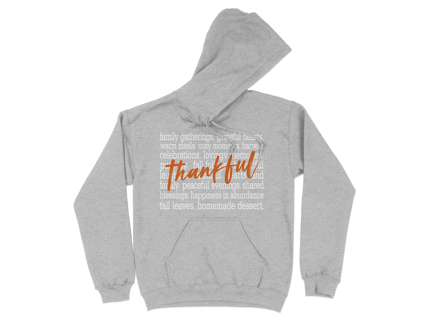 Thankful hoodie warm meals cozy homes Product