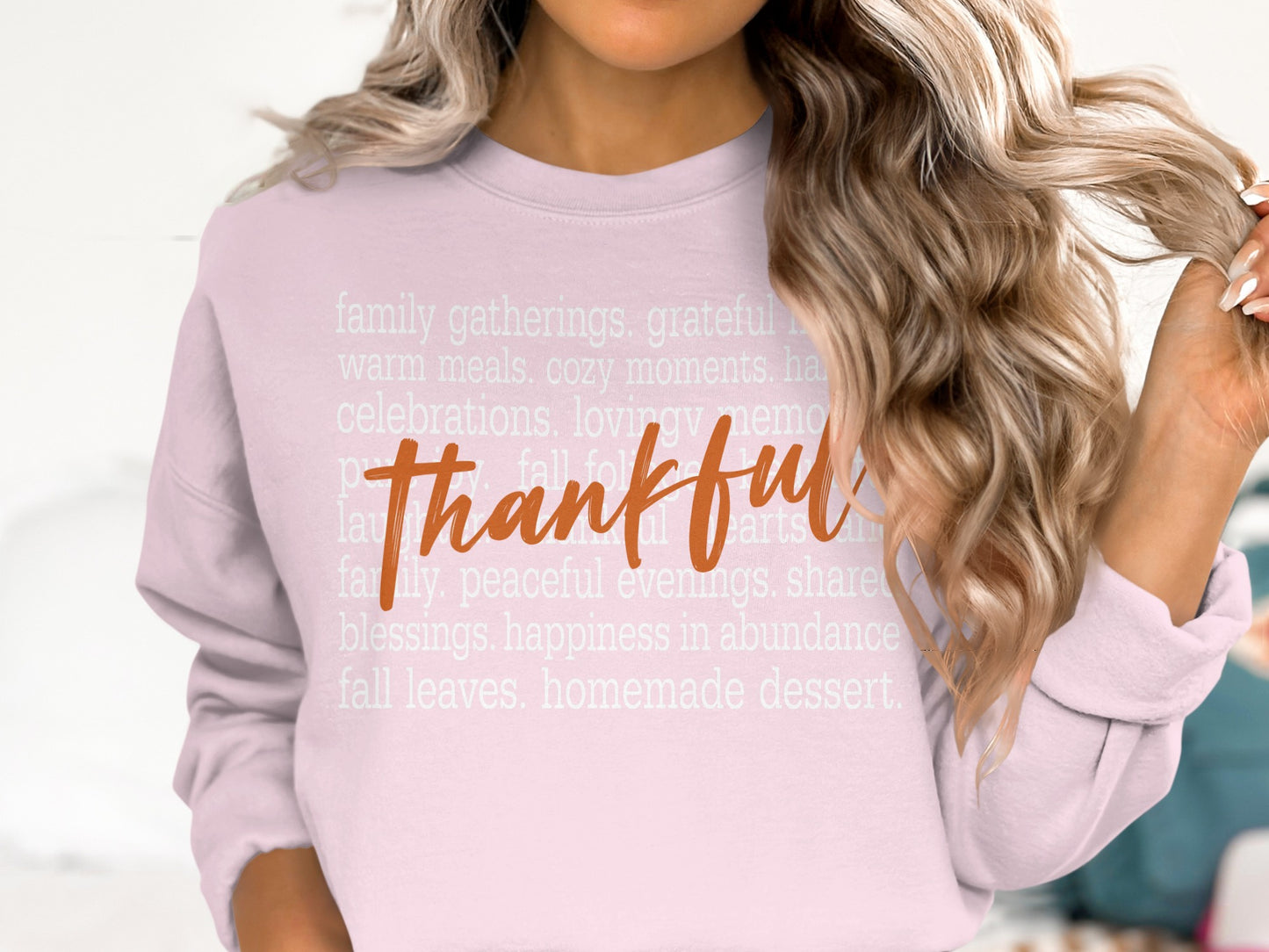 Thankful Crewneck Sweatshirt Perfect for Fall