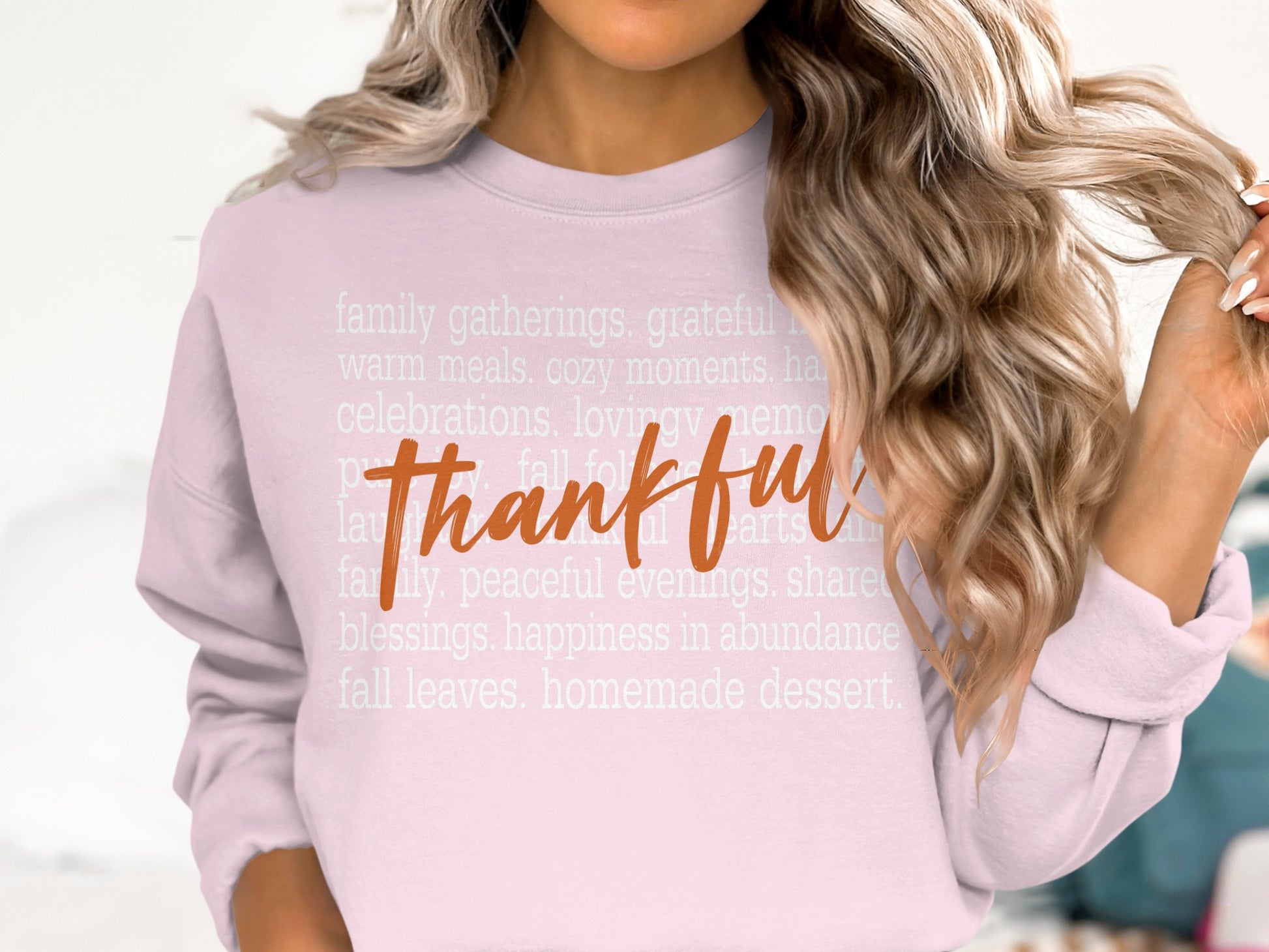 Thankful Crewneck Sweatshirt Perfect for Fall