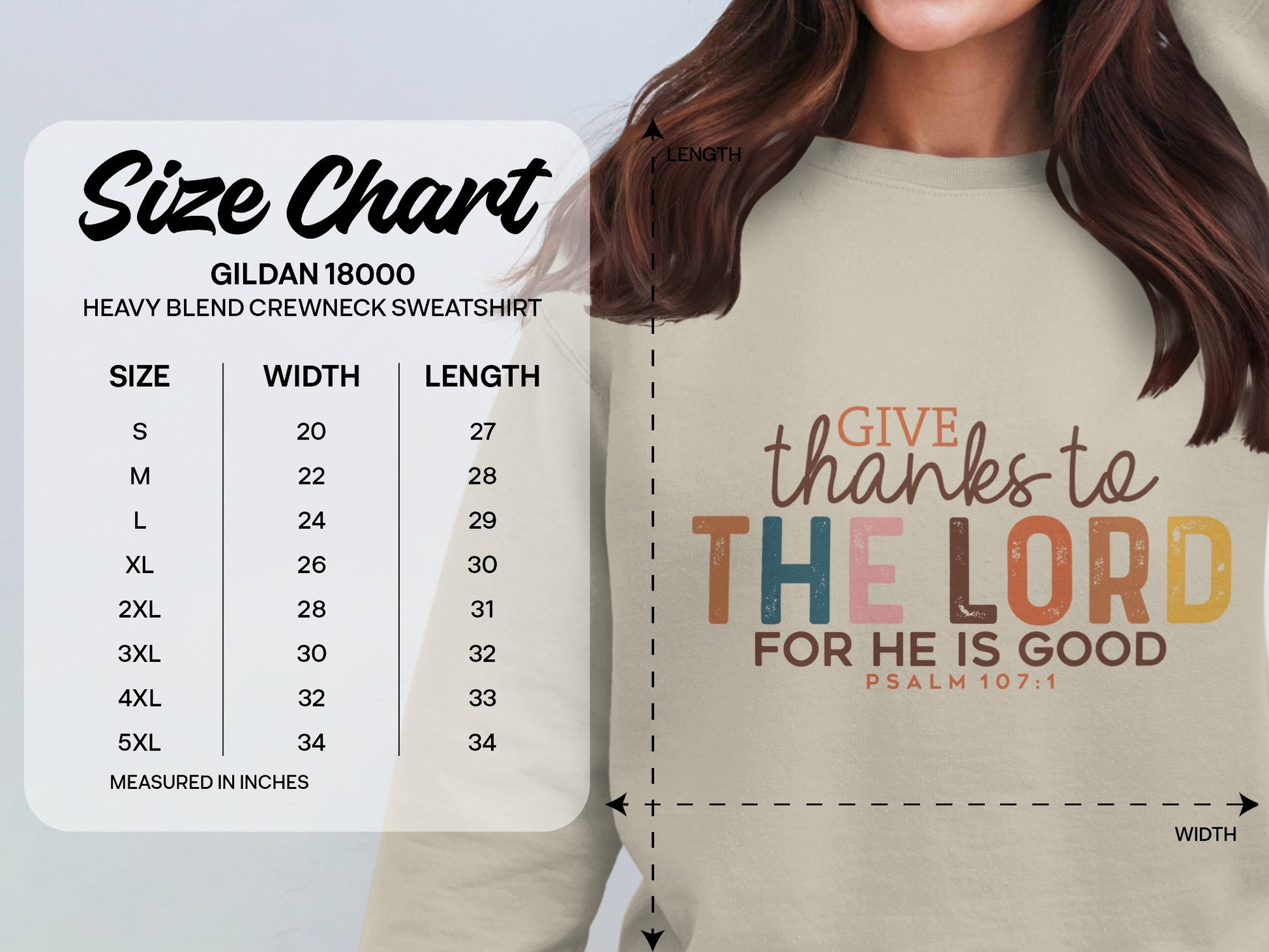 Give Thanks To The Lord Heavy Blend Sweatshirt