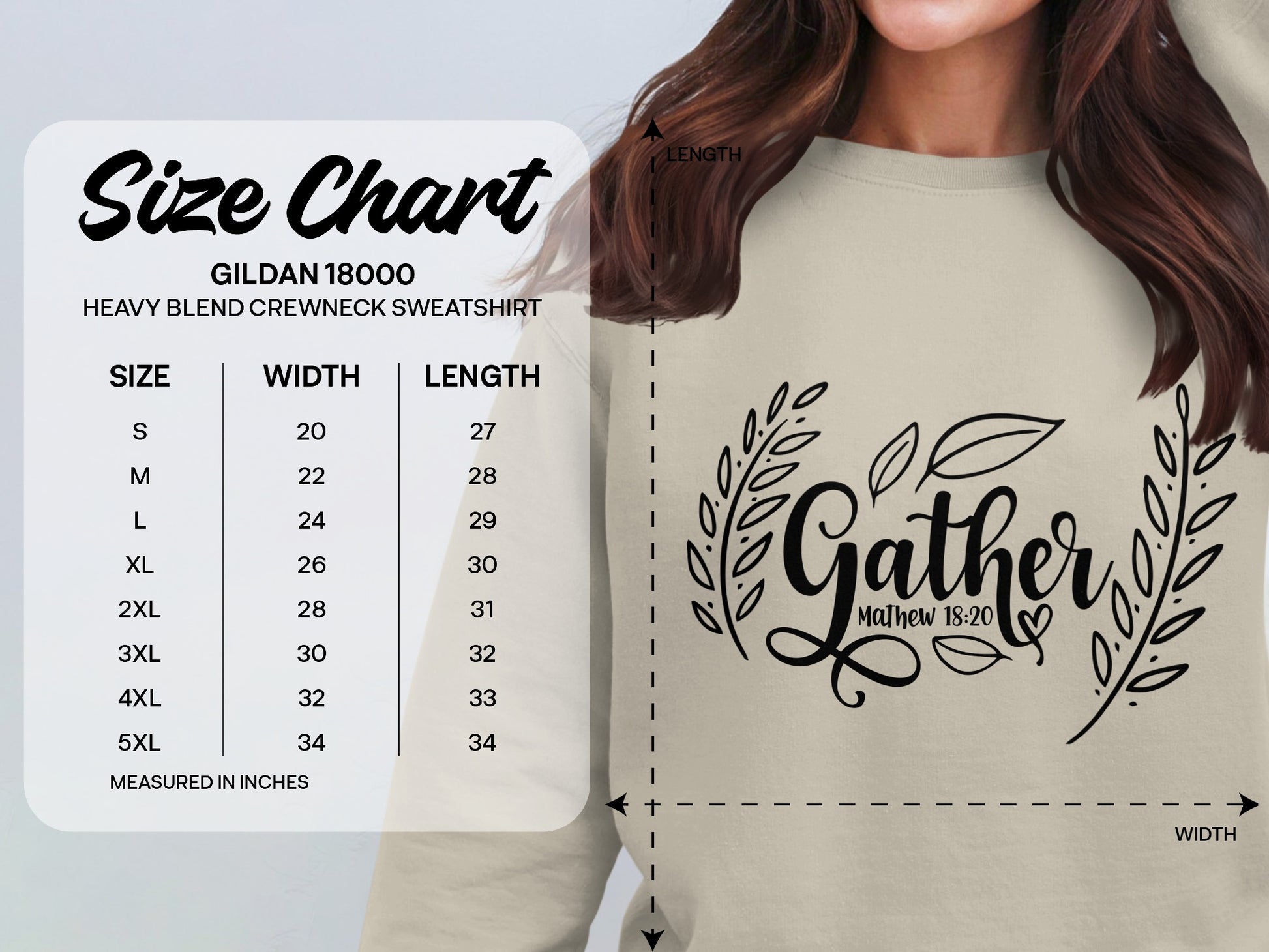 Gather Hebrews 1025 Heavy Blend Crewneck Sweatshirt