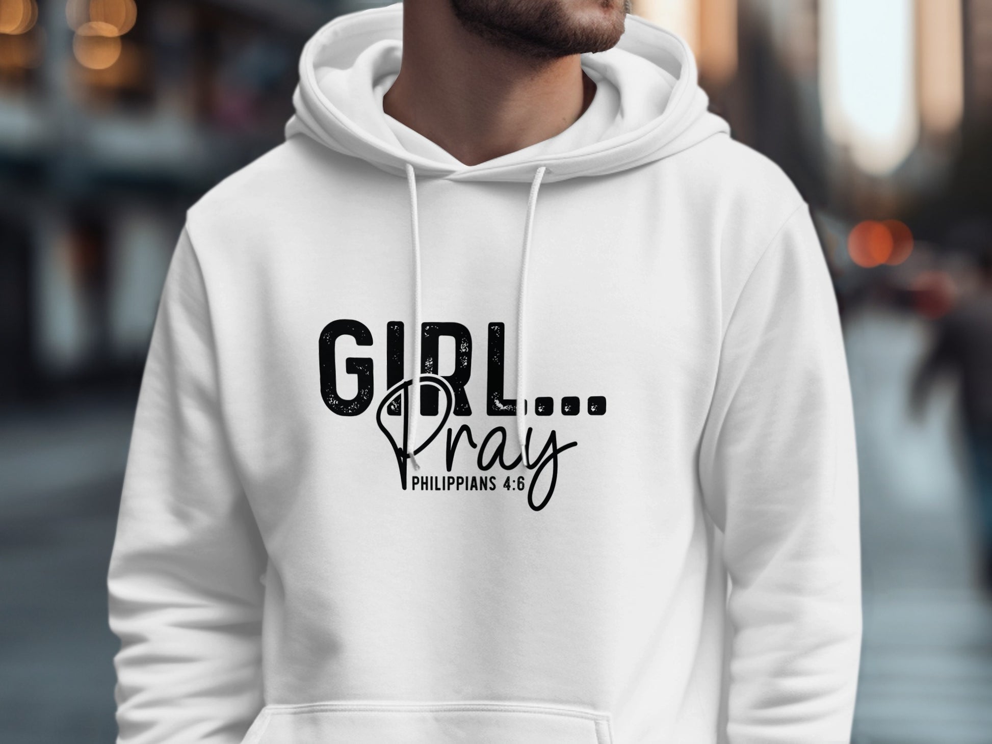 Girl Pray Philippians 4:6 Inspirational Hoodie Product