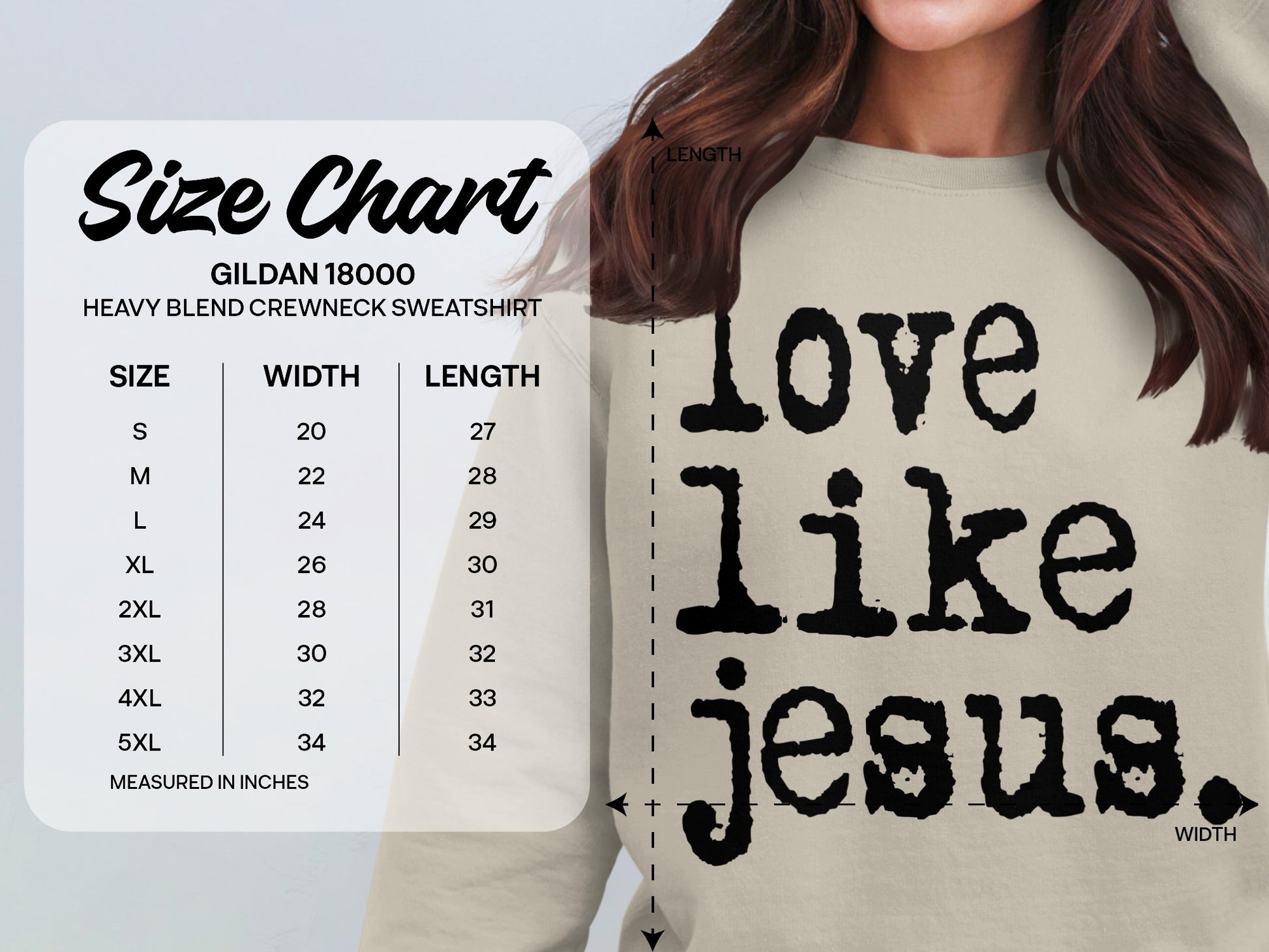 Love Like Jesus Heavy Blend Crewneck Sweatshirt