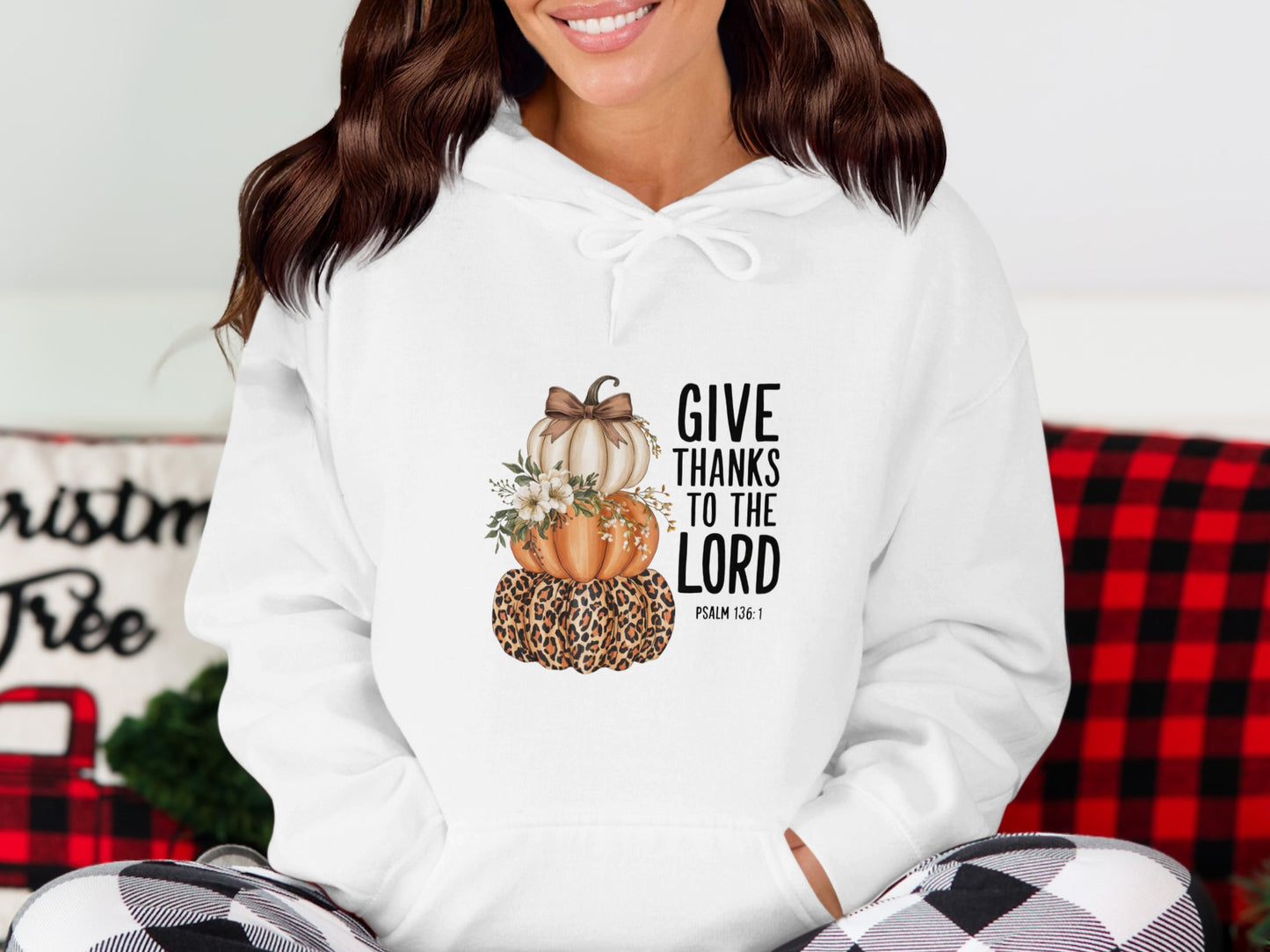 Give Thanks to the Lord Psalm 136 Block Hoodie