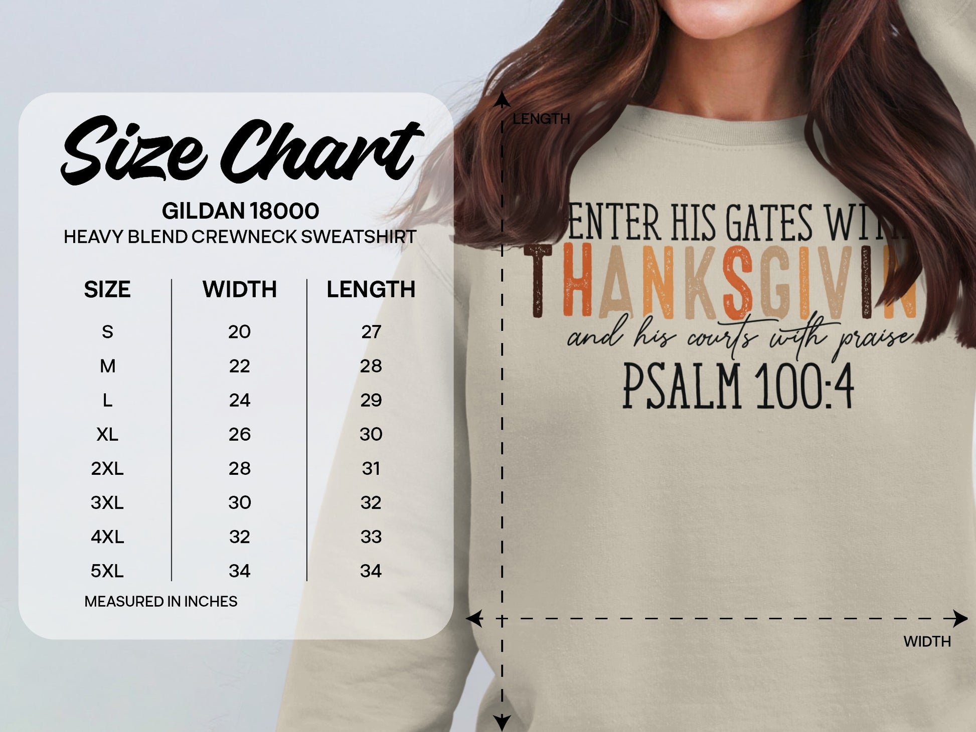 Enter His Gates with Thanksgiving Psalm 100 4 Sweatshirt