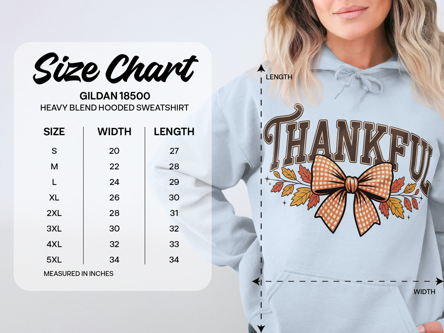 Thankful Graphic Hoodie in Various Sizes