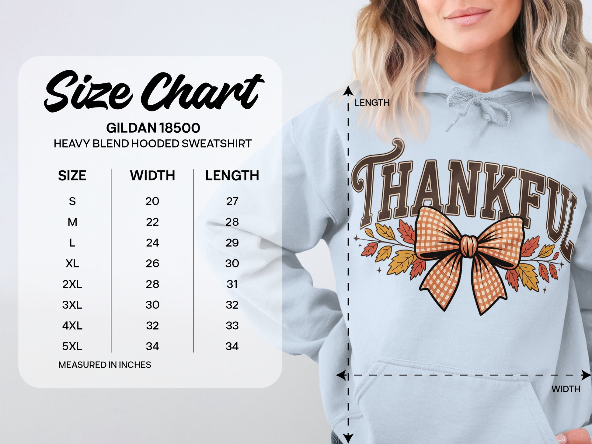Thankful Graphic Hoodie in Various Sizes